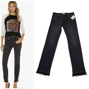NWT the Free FP Faded Black Jeans with Raw Hem, Size 25